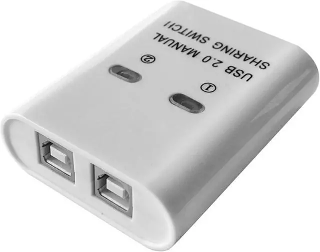 Alt view image 2 of 6 - USB Printer Sharing Device 2 in 1 Out Printer Sharing Device 2-Port Manual Kvm Switching Splitter Hub Converter Plug And Play