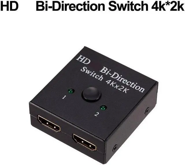 Alt view image 3 of 6 - HDMI-compatible Splitter 4K Switch KVM Bi-Direction 1x2/2x1 HDMI-compatible Switcher 2 in1 Out for PS4/3 TV Box Switcher Adapter