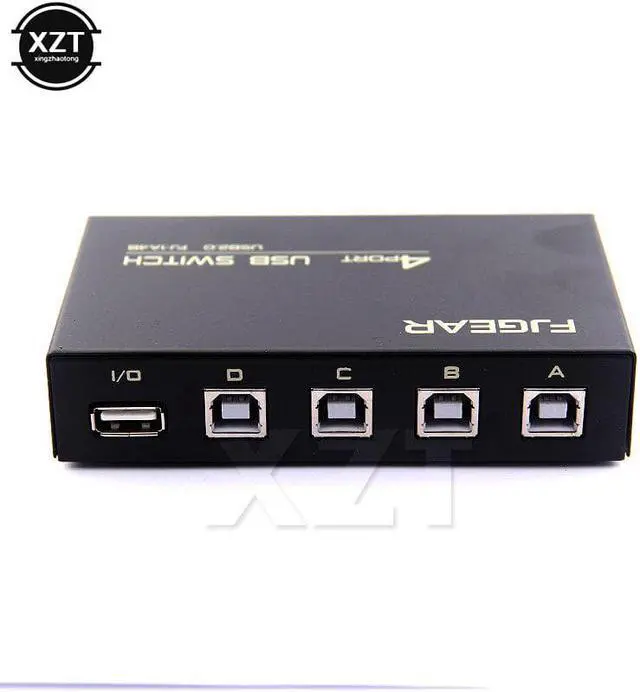 Main image of USB 2.0 Switch Selector Box 4-port Hub 1A4B Shared Switch Adapter for Computer PC Scanner Printer 4 in 1 out Sharer