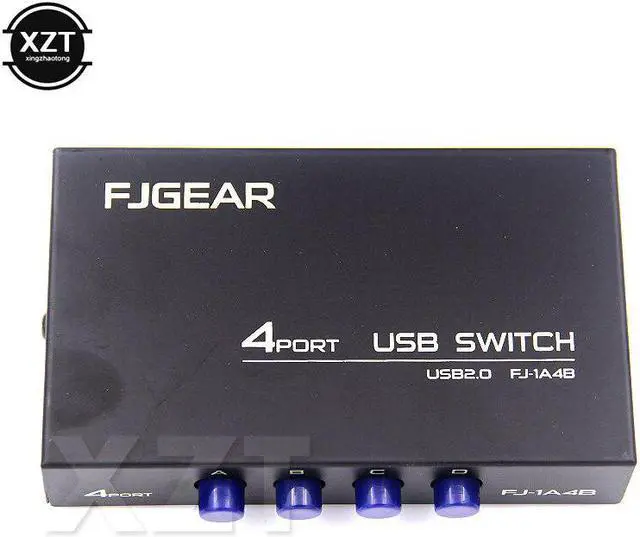 Alt view image 2 of 4 - USB 2.0 Switch Selector Box 4-port Hub 1A4B Shared Switch Adapter for Computer PC Scanner Printer 4 in 1 out Sharer