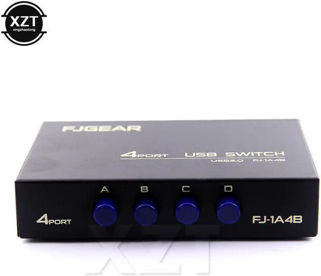 Alt view image 3 of 4 - USB 2.0 Switch Selector Box 4-port Hub 1A4B Shared Switch Adapter for Computer PC Scanner Printer 4 in 1 out Sharer