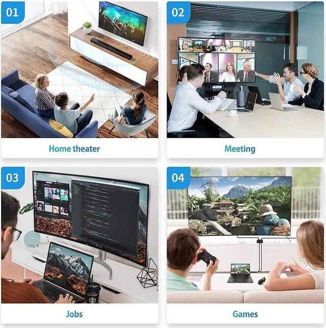Alt view image 5 of 6 - Displayport 1.4 Switch 8K Displayport Bi-direction splitter switcher Displayport KVM 2X1 1X2 Display-port 8K@30Hz,4K@120Hz