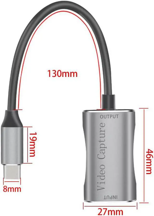 Alt view image 5 of 6 - HDMI-compatible 4K HD Audio Video Capture Card 1080P 60Hz Video Recording Live Steaming Capture Adapter for PS4/5 Xbox Switch