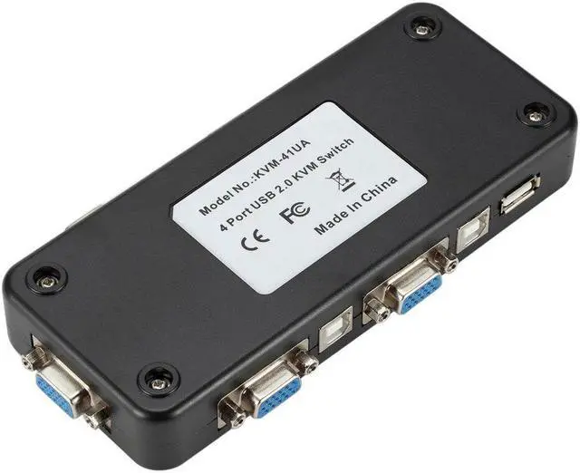 Alt view image 6 of 6 - BGGQGG 4 Port USB2.0  KVM Switch Box For Mouse Keyboard  Printer Share Switcher 200MHz 1920x1440 VGA  Monitor Switch Box Adapter