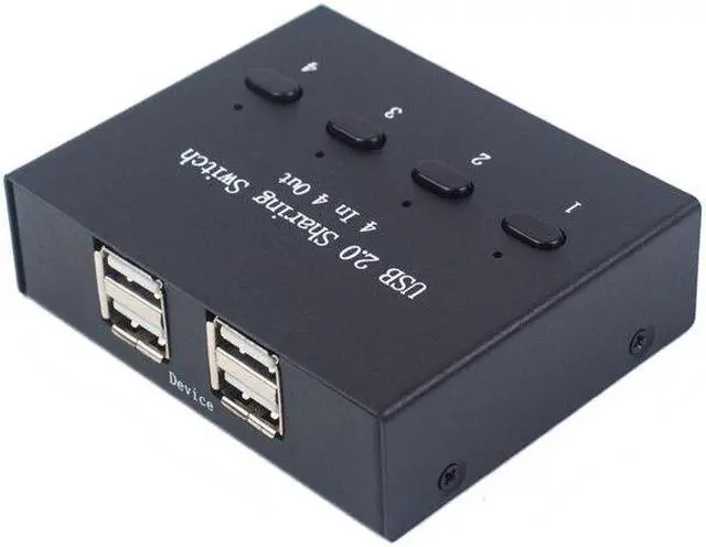 Main image of KVM USB Switch For Xiaomi Mi Box Keyboard Mouse Printer Monitor 4 PCs Sharing 4 Devices USB2.0 Switch