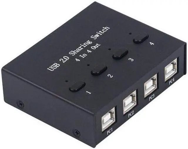 Alt view image 4 of 6 - KVM USB Switch For Xiaomi Mi Box Keyboard Mouse Printer Monitor 4 PCs Sharing 4 Devices USB2.0 Switch
