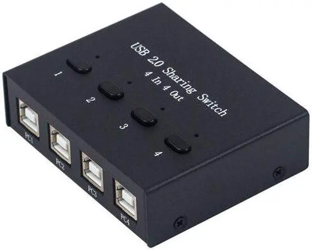 Alt view image 5 of 6 - KVM USB Switch For Xiaomi Mi Box Keyboard Mouse Printer Monitor 4 PCs Sharing 4 Devices USB2.0 Switch