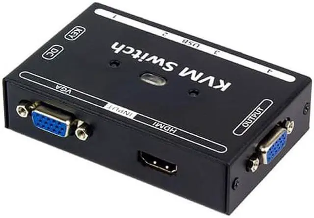 Main image of Hybrid KVM Switch 2 in 1 out VGA HDMI sharer computer host monitor share USB keyboard mouse printer