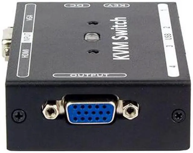 Alt view image 6 of 6 - Hybrid KVM Switch 2 in 1 out VGA HDMI sharer computer host monitor share USB keyboard mouse printer