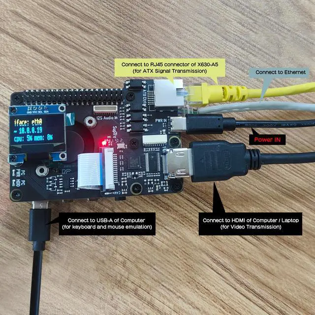 Alt view image 5 of 6 - Raspberry Pi based KVM over IP PiKVM-A3 with Power Adapter USB-C 5V 4A for Raspberry Pi 4B