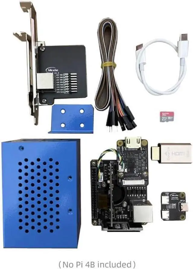 Alt view image 5 of 6 - Server O & M Hdmicsi Remote Control with Metal Case KVM Remote Control Pikvm O & M Overip for Raspberry Pi 4