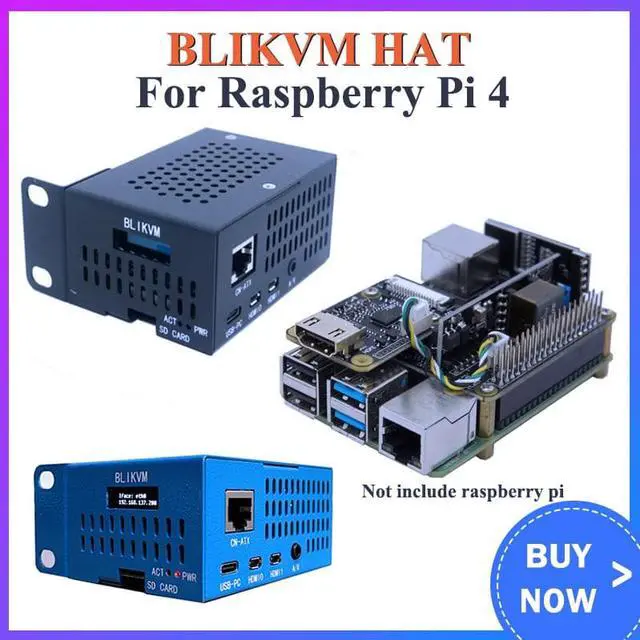Main image of BLIKVM HAT KVM over IP Hdmicsi BLIKVM PIKVM Remote Control for Server Operation and Maintenance for Raspberry Pi 4