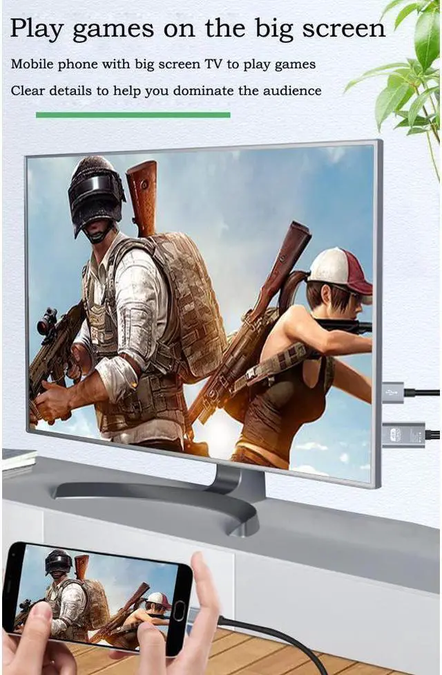 Alt view image 2 of 7 - 1.8m/5.9ft USB Type C to HDMI Cable 4K 30Hz UHD Mirroring Charging Cable Digital AV Video Adapter for Android Phone to TV Projector Monitor