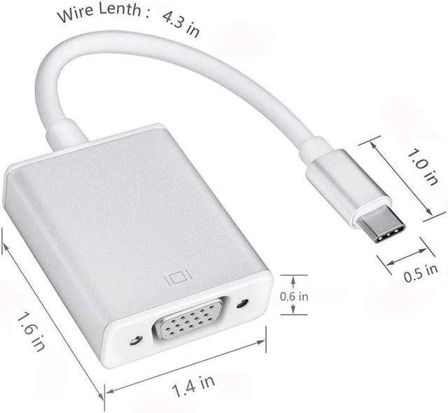 Main image of USB-C to VGA Adapter, Bincolo USB 3.1 Type C (Thunderbolt 3) to VGA Converter Compatible with MacBook Pro, New MacBook, MacBook Air 2018, Dell XPS 13/15, Surface Book 2 and More