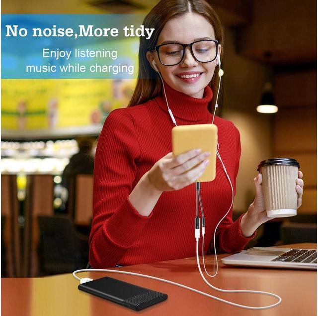 Alt view image 6 of 7 - USB C to 3.5mm Audio Adapter,USB Type C to Aux Audio Jack Cable with PD 60W Fast Charging USB C to 3.5mm Headphone Adapter Compatible with Galaxy S21 S20 Ultra S20+ Note 20,Pixel 4 3 2 XL More