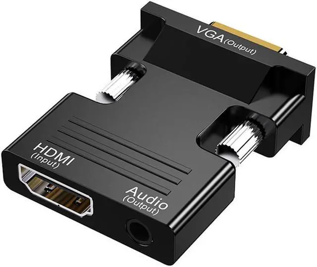 Alt view image 2 of 6 - 1080P HDMI to VGA Adapter Female to Male With Audio Cable Digital To Analog Video Converter