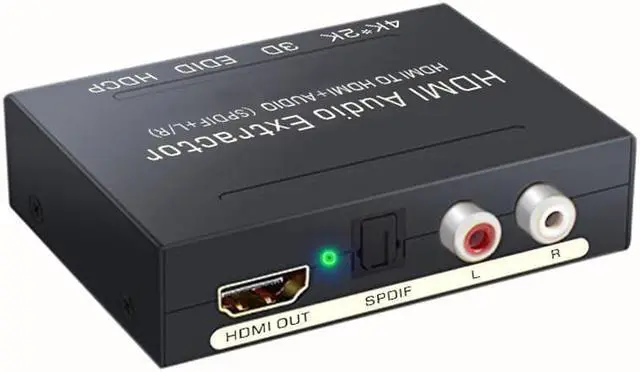 Main image of HDMI Audio Splitter Extractor 4K Audio Converter HDMI to Digital Audio Fiber Analog Audio (SPDIF + L/R) Extraction