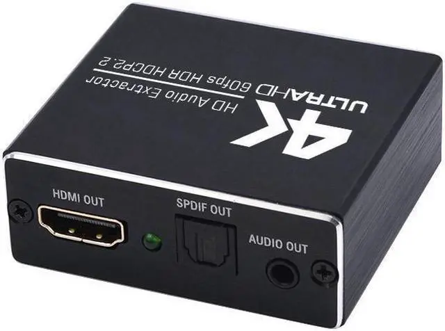 Alt view image 5 of 6 - 4K/60HZ HDMI Audio Extractor HDMI 2.0 Stereo Extractor Converter Optical TOSLINK SPDIF + 3.5mm Audio Splitter Adapter supports 3D HDR YUV4:4:4 3 EDID
