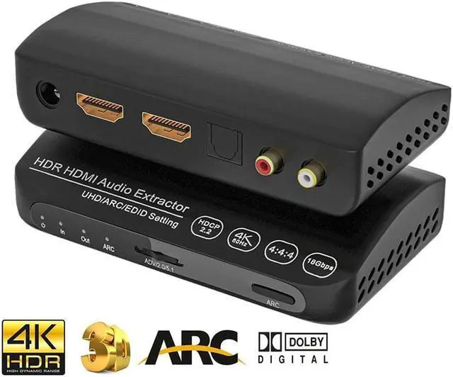 Main image of HDMI 2.0 Audio Extrator 4K 60Hz HDMI Audio Splitter HDR 5.1CH HDMI ARC Converter UHD/ ARC/ EDID Toslink+L/R