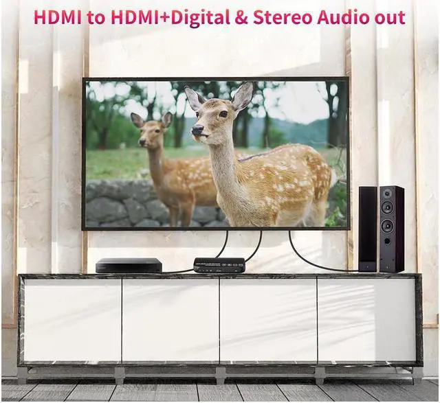 Alt view image 4 of 7 - HDMI 2.0 Audio Extrator 4K 60Hz HDMI Audio Splitter HDR 5.1CH HDMI ARC Converter UHD/ ARC/ EDID Toslink+L/R