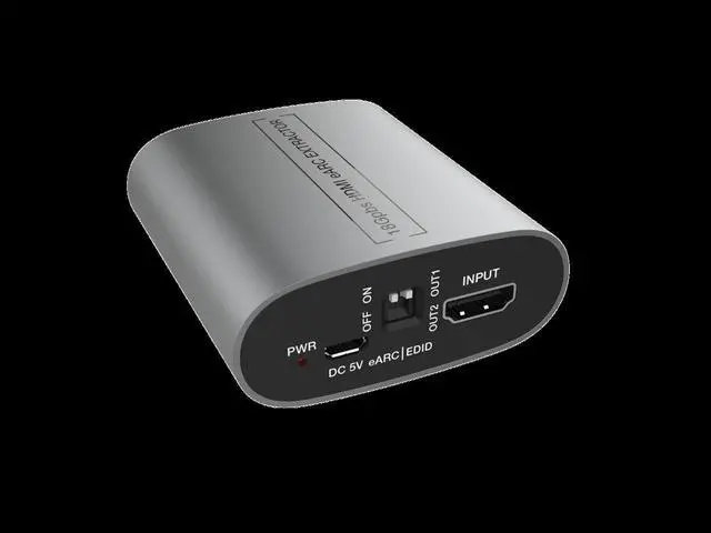 Alt view image 3 of 6 - HDMI eARC Audio Extractor ARC eARC Loop & Audio Extractor HDMI 2.0 4K2K@60Hz 18Gbps Video Bandwidth EDID Management Splitters for Amplifier Soundbar Speaker HDTV