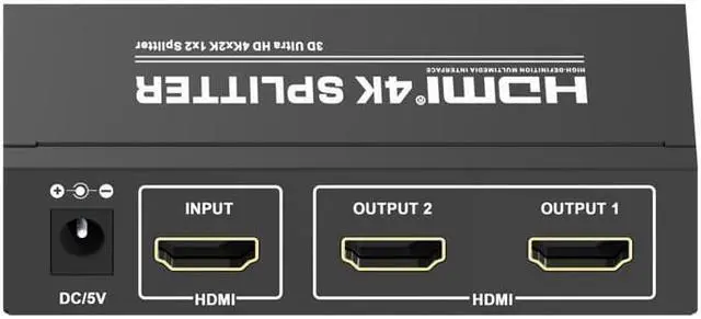 Main image of 4K 1x2 HDMI Splitter Full HD 1080p HDMI Video Converter 1X2 Screen Split 1 In 2 Out Dual Display HDCP 3D for PS4 DVD PC To TV