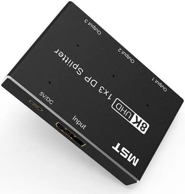 Main image of Displayport1.4 1x3 Splitter 8K@30Hz 4K@144Hz MST SST Hub Multi Monitor Splitter Adapter DP Splitter With Extended Display and Mirror Mode