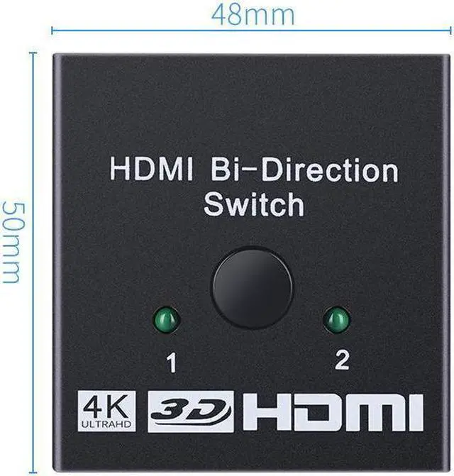 Alt view image 7 of 7 - HDMI Splitter 4K 1080P Switch Bi-Direction 1x2/2x1 Adapter HDMI Switcher 2 in 1 out for PS4/3 TV Box Nitendo Switch