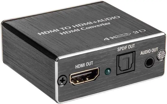 Main image of 4K HDMI to HDMI and Audio Output (SPDIF Optical + 3.5mm AUX Stereo), Premium HDMI Extractor Splitter Converter Adapter for App-le TV, Fire TV, Blu-Ray Player