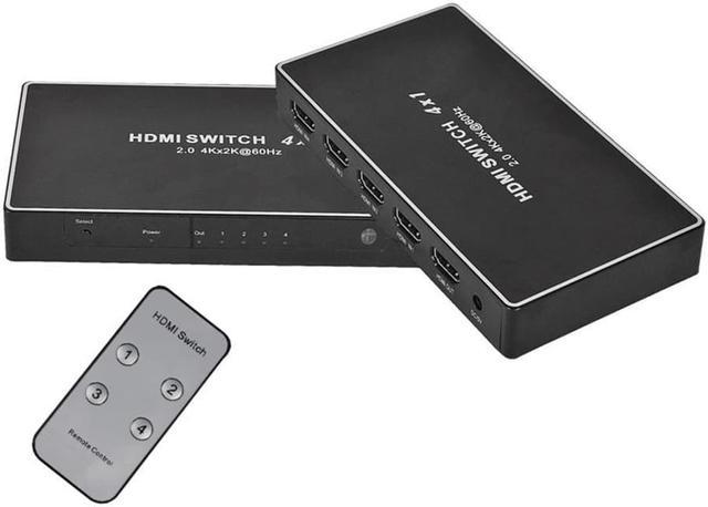 4K@60Hz HDMI Switch 4 HDMI 2.0a Ports 4 In 1 Out (4*1 HDMI) With IR Control for Smart PC PS3 HDTV DVD Converters - Newegg.com