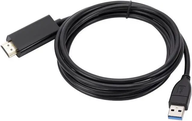 Alt view image 2 of 7 - 6.6FT USB to HDMI Adapter Cable for Mac OS Windows 10/8/7/Vista/XP, USB 3.0 to HDMI Male HD 1080P Monitor Display Audio Video Converter Cord