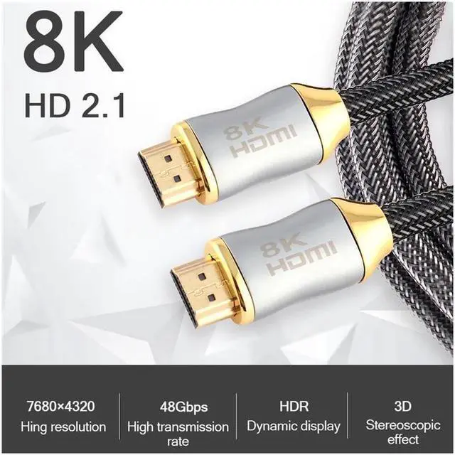 Alt view image 5 of 7 - 6.56ft 8K HDMI Cable Display Projector Set-top Box Connected To TV Computer Cable HDMI 2.1 8K@60 Hz / 4K@120Hz for Xiaomi Xbox PS5 PS4 Chromebook Laptops