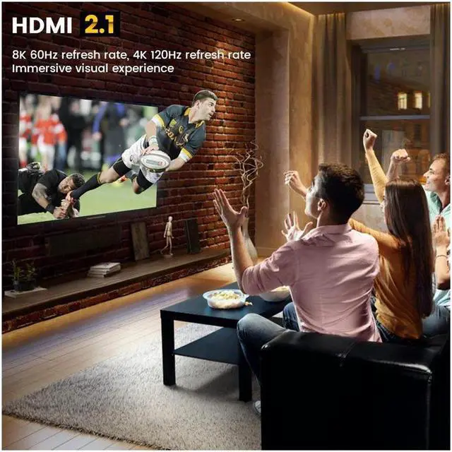 Alt view image 7 of 7 - 6.56ft 8K HDMI Cable Display Projector Set-top Box Connected To TV Computer Cable HDMI 2.1 8K@60 Hz / 4K@120Hz for Xiaomi Xbox PS5 PS4 Chromebook Laptops