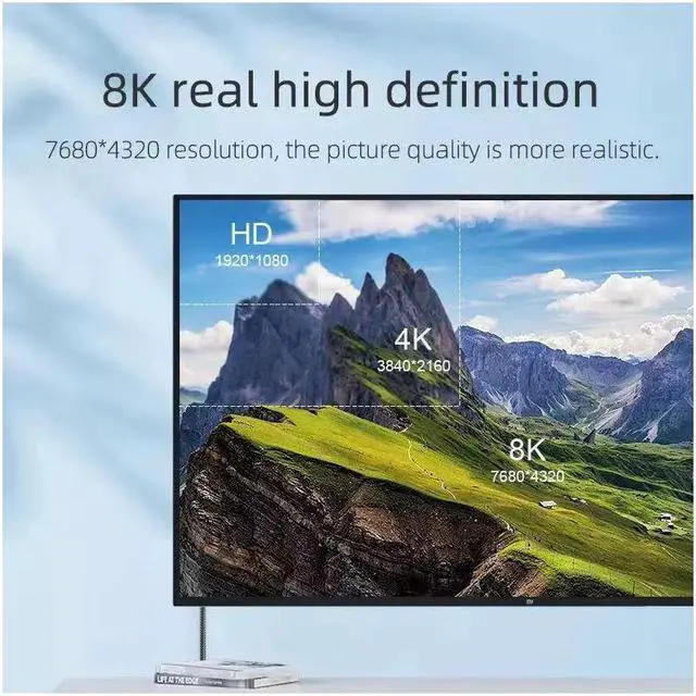 Alt view image 6 of 7 - 6.56ft 8K HDMI Cable Display Projector Set-top Box Connected To TV Computer Cable HDMI 2.1 8K@60 Hz / 4K@120Hz for Xiaomi Xbox PS5 PS4 Chromebook Laptops