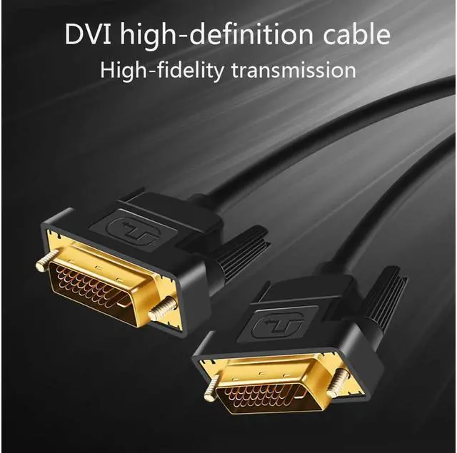 Alt view image 3 of 7 - High Speed  DVI to DVI Cable 10ft/3M, Gold Plated Plug DVI-D 24+1 Cable Male to Male Digital Video Monitor Cable,Support 1080P, for Gaming, DVD, HDTV and Projector