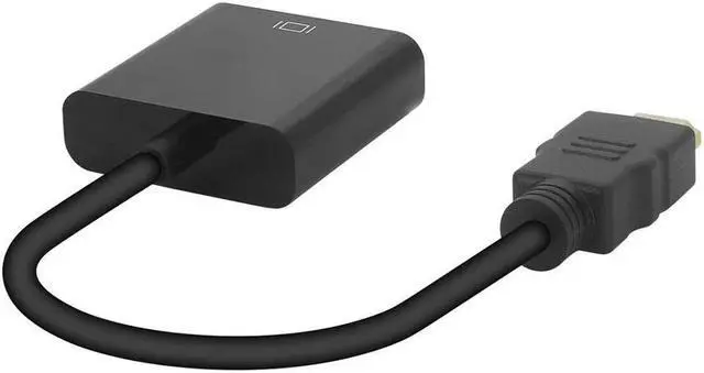 Alt view image 7 of 7 - HDMI to VGA, HDMI to VGA Adapter (Male to Female) Compatible for Computer, Desktop, Laptop, PC, Monitor, Projector, HDTV, Chromebook, Raspberry Pi, Roku, Xbox and More - Black