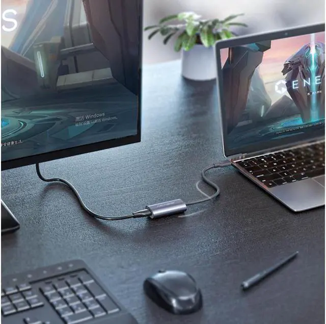 Alt view image 7 of 7 - 1080P USB 2.0 HDMI Video capture Card Grabber Record Box Record via DSLR Camcorder Compatible with VLC/OBS/Amcap for Live Streaming Broadcasting Video Recording
