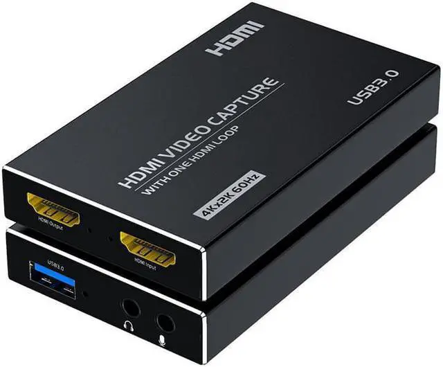 Main image of 4K HDMI Video Capture Card USB3.0 1080p 60Hz Capture Card Screen Dongle Game Streaming Live Broadcasts Video Recording With Video HDMI Loop Out Audio Microphone Input For Linux Mac OS Windows PS4