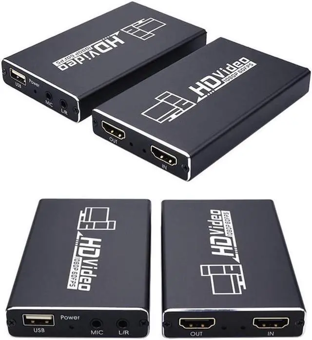 Alt view image 2 of 7 - HDMI Recording Box 1080p 60FPS HDMI Capture Device Digital Game Capture Card TV Converter Box USB Dongle Video Game Grabber Converter for Video Player Broadcast Live Stream Record