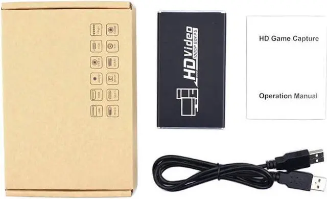 Alt view image 7 of 7 - HDMI Recording Box 1080p 60FPS HDMI Capture Device Digital Game Capture Card TV Converter Box USB Dongle Video Game Grabber Converter for Video Player Broadcast Live Stream Record