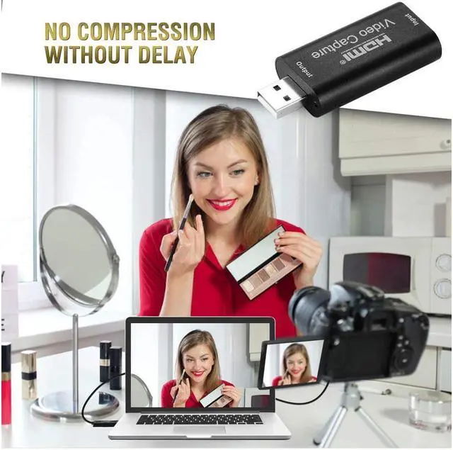 Alt view image 6 of 7 - 1080p USB2.0 HDMI Capture Card 1 Channel HDMI Video Capture Card Live Recording Box Audio Video Capture Card Portable USB HD Video Capture Card