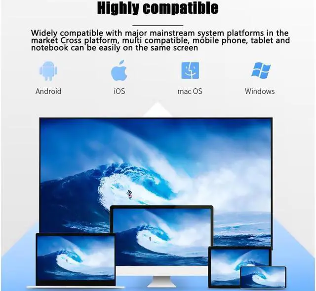Alt view image 6 of 7 - Mirascreen 5G 1080P Wireless HDMI TV Stick Adapter Wifi Display TV Receiver Dongle Comaptible andriod/IOS PC