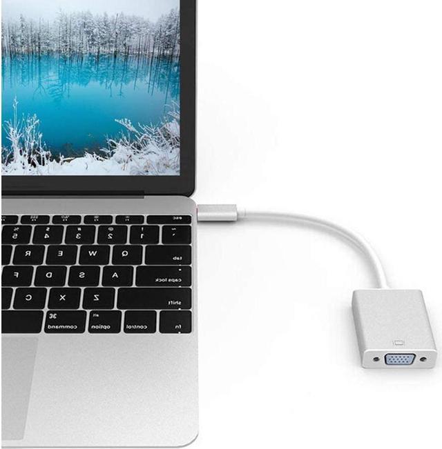 Alt view image 6 of 7 - USB-C to VGA Adapter, Bincolo USB 3.1 Type C (Thunderbolt 3) to VGA Converter Compatible with MacBook Pro, New MacBook, MacBook Air 2018, Dell XPS 13/15, Surface Book 2 and More
