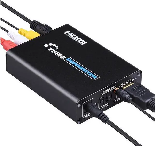 Alt view image 2 of 7 - 3RCA CVBS Composite & S-Video R/L Audio to HDMI Converter Adapter Support 720P/1080P with 3RCA S-Video Cable for NES SNES N64 PS2 PS3 HDTV