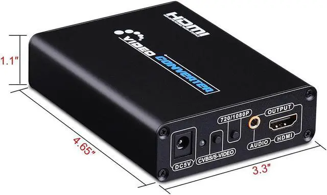 Alt view image 6 of 7 - 3RCA CVBS Composite & S-Video R/L Audio to HDMI Converter Adapter Support 720P/1080P with 3RCA S-Video Cable for NES SNES N64 PS2 PS3 HDTV