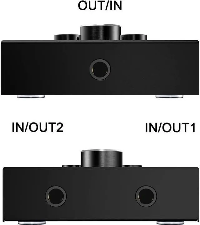 Alt view image 2 of 7 - 3.5mm Audio Selector, AUX 3.5mm Audio Splitter Headphone Switcher, Speaker Manual Selector for Audio Sharing, 2 in 1 Out