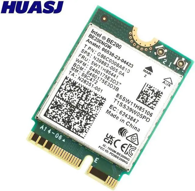 Alt view image 3 of 5 - New Wi-Fi 7 BT 5.4 Intel BE200 WIFI Card BE200NGW 2.4/5/ 6 GHz 5.8 Gbps For Windows 11 PC Laptop