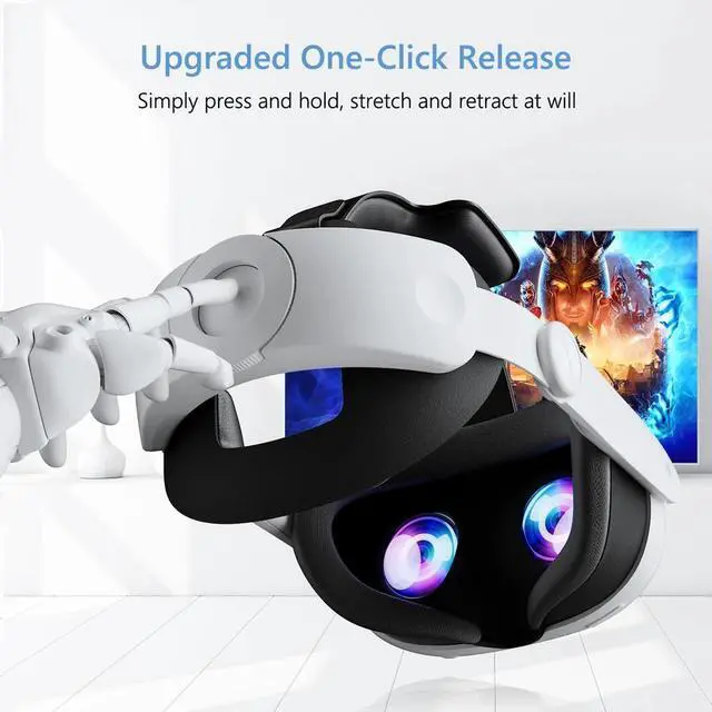 Alt view image 2 of 6 - Head Strap for Meta Oculus Quest 3, VR Accessories Replacement Comfortable Sponge Headwear Headset
