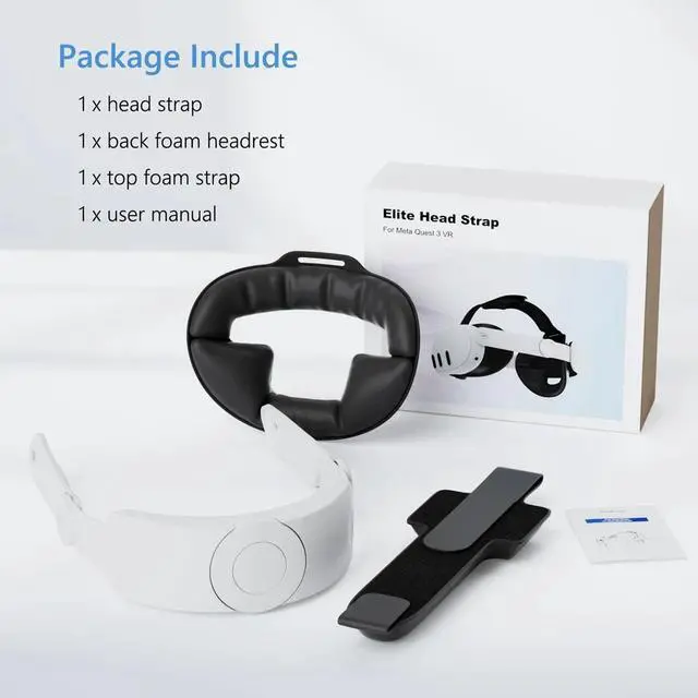 Alt view image 6 of 6 - Head Strap for Meta Oculus Quest 3, VR Accessories Replacement Comfortable Sponge Headwear Headset