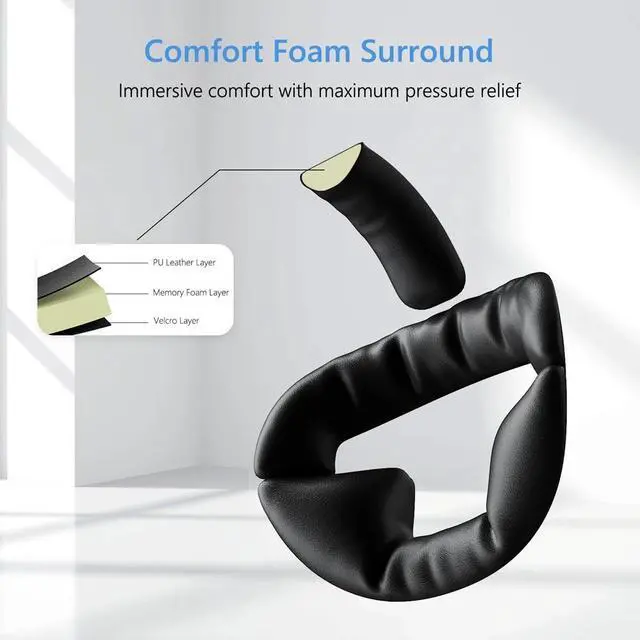 Alt view image 4 of 6 - Head Strap for Meta Oculus Quest 3, VR Accessories Replacement Comfortable Sponge Headwear Headset
